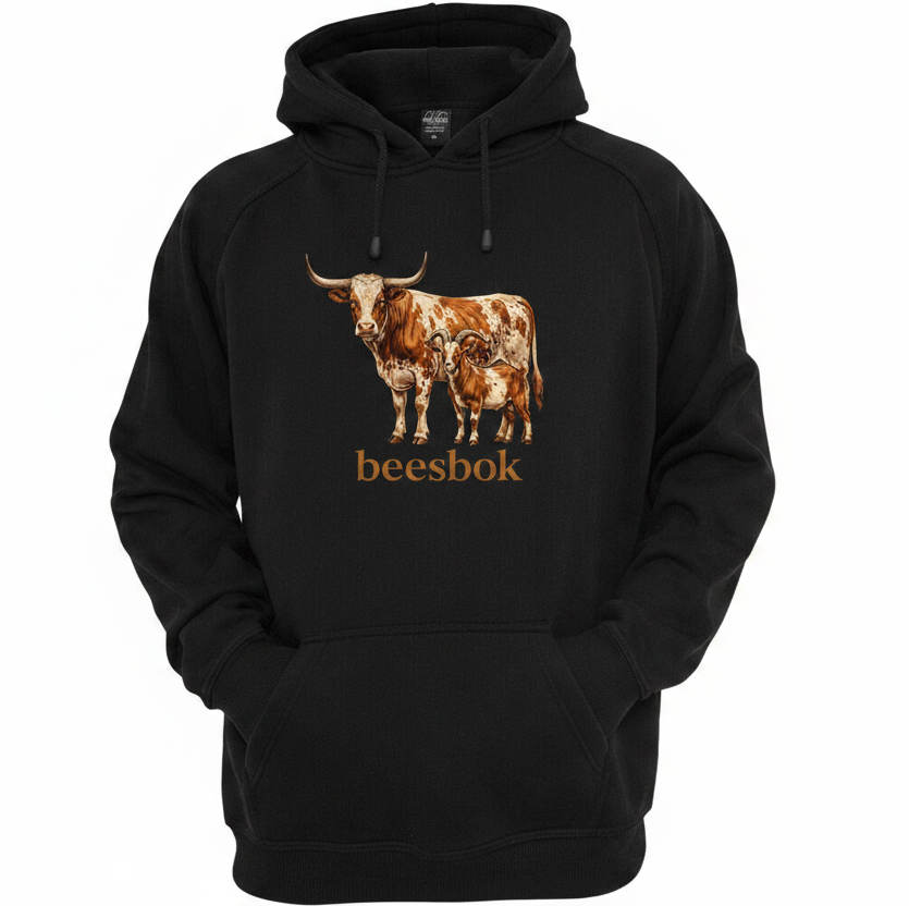 Beesbok Black Hoodie Mockup