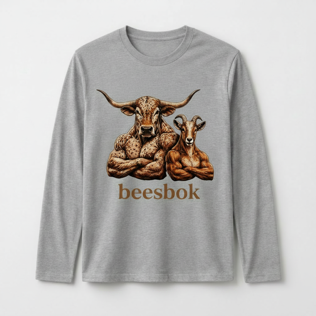 Beesbok Grey Shirt No Watermark