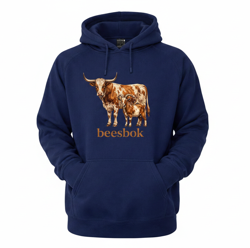 Beesbok Navy Hoodie Mockup