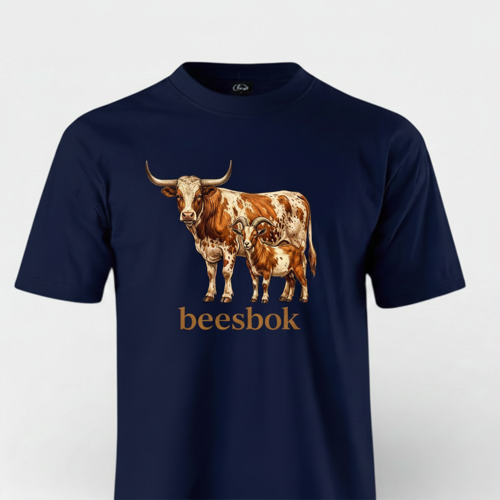Beesbok Navy Tee - Updated Logo