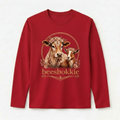 beesbokkie Floral Logo on Red Shirt