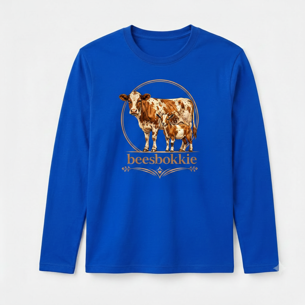 beesbokkie Full-Body Logo on Blue Shirt