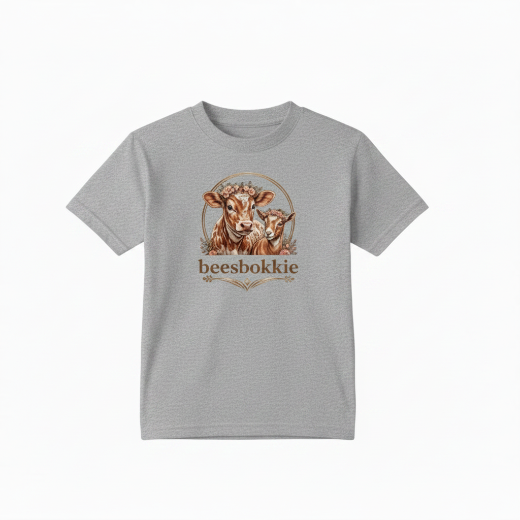 Beesbokkie Grey Tee - Full Logo
