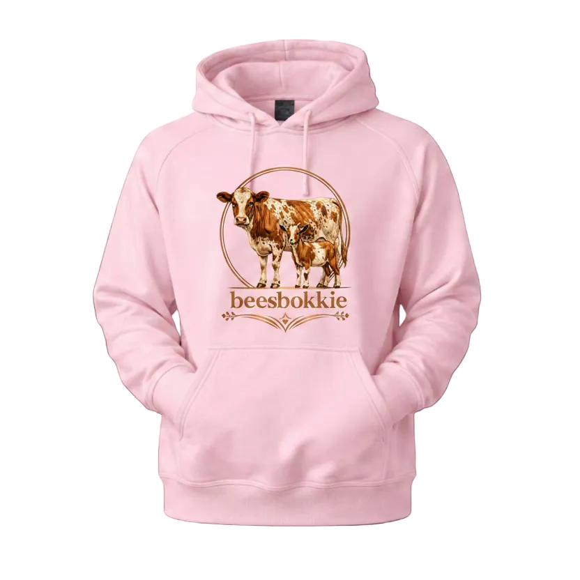 Beesbokkie Logo on Pink Hoodie