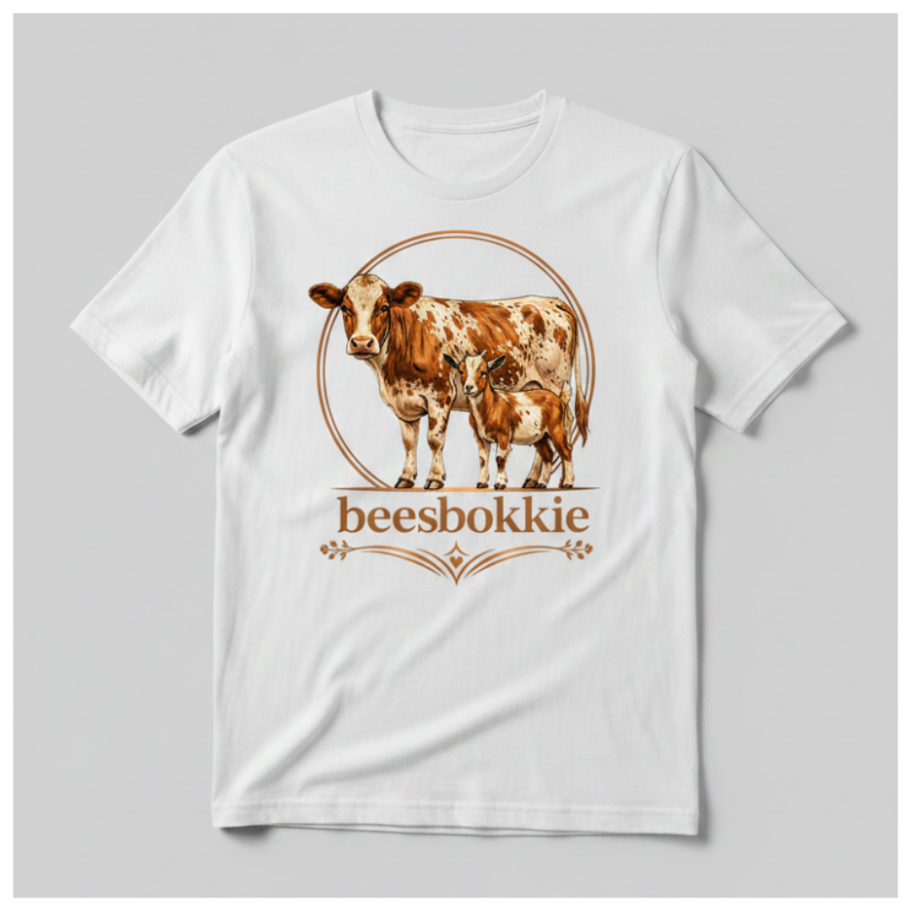 Beesbokkie Logo on White T-Shirt