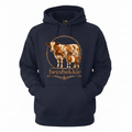Navy hoodie with beesbokkie logo