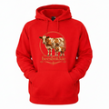 Red hoodie with beesbokkie logo