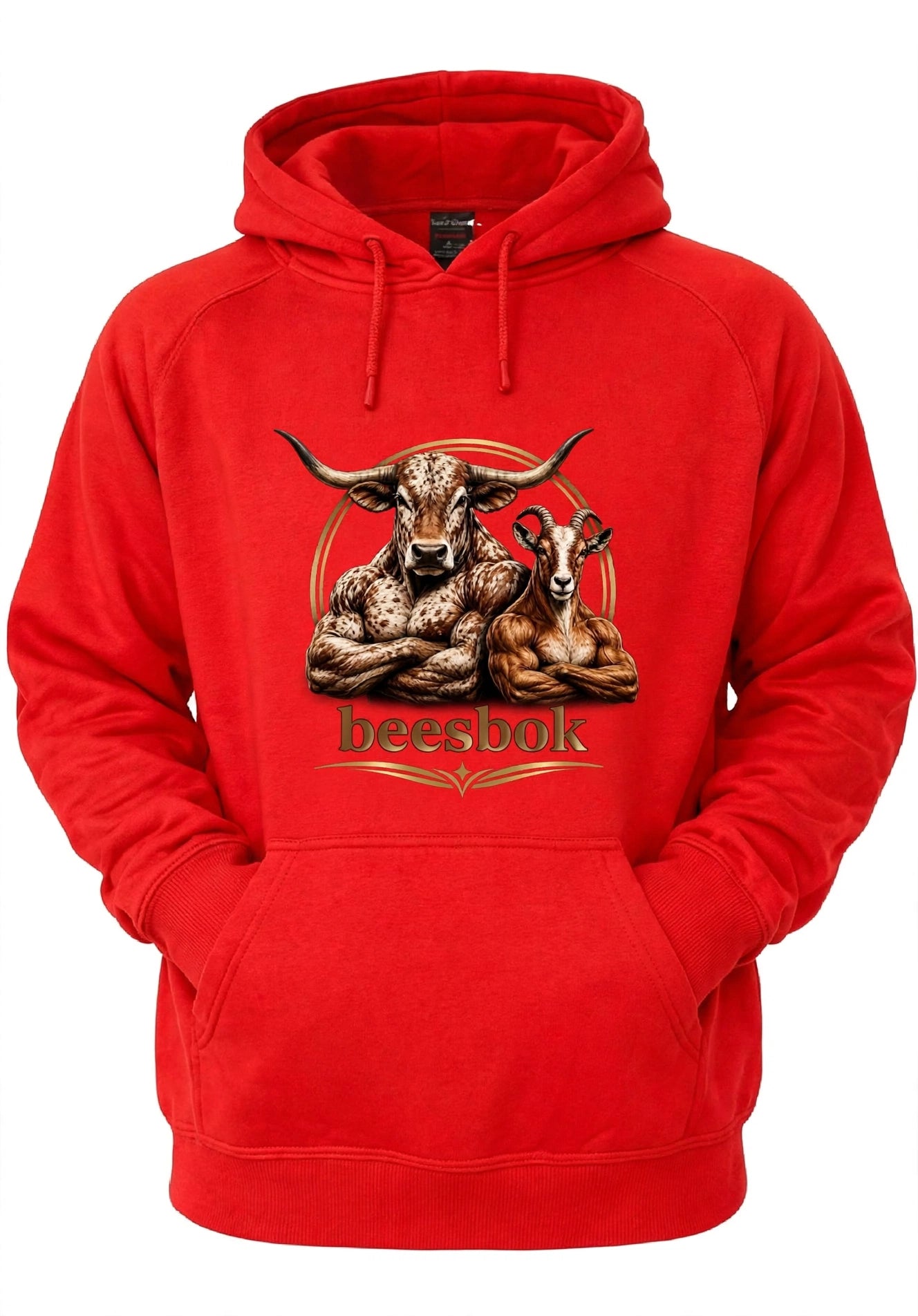 Mens beesbok Hoodie Red