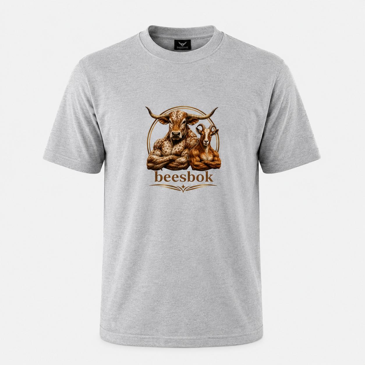 Mens beesbok Short Sleeve - Grey