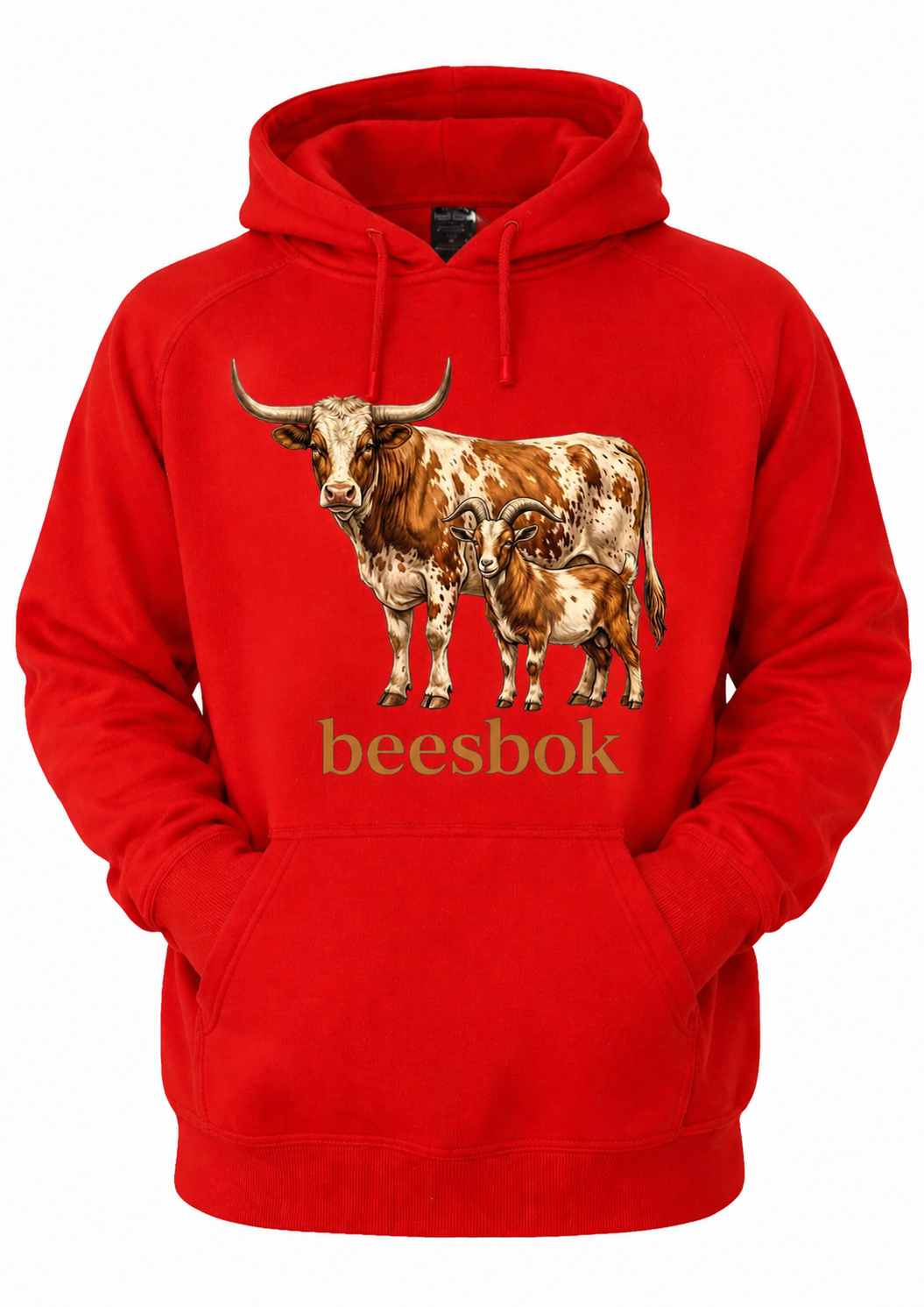 Mens beesbok Classic Hoodie Red