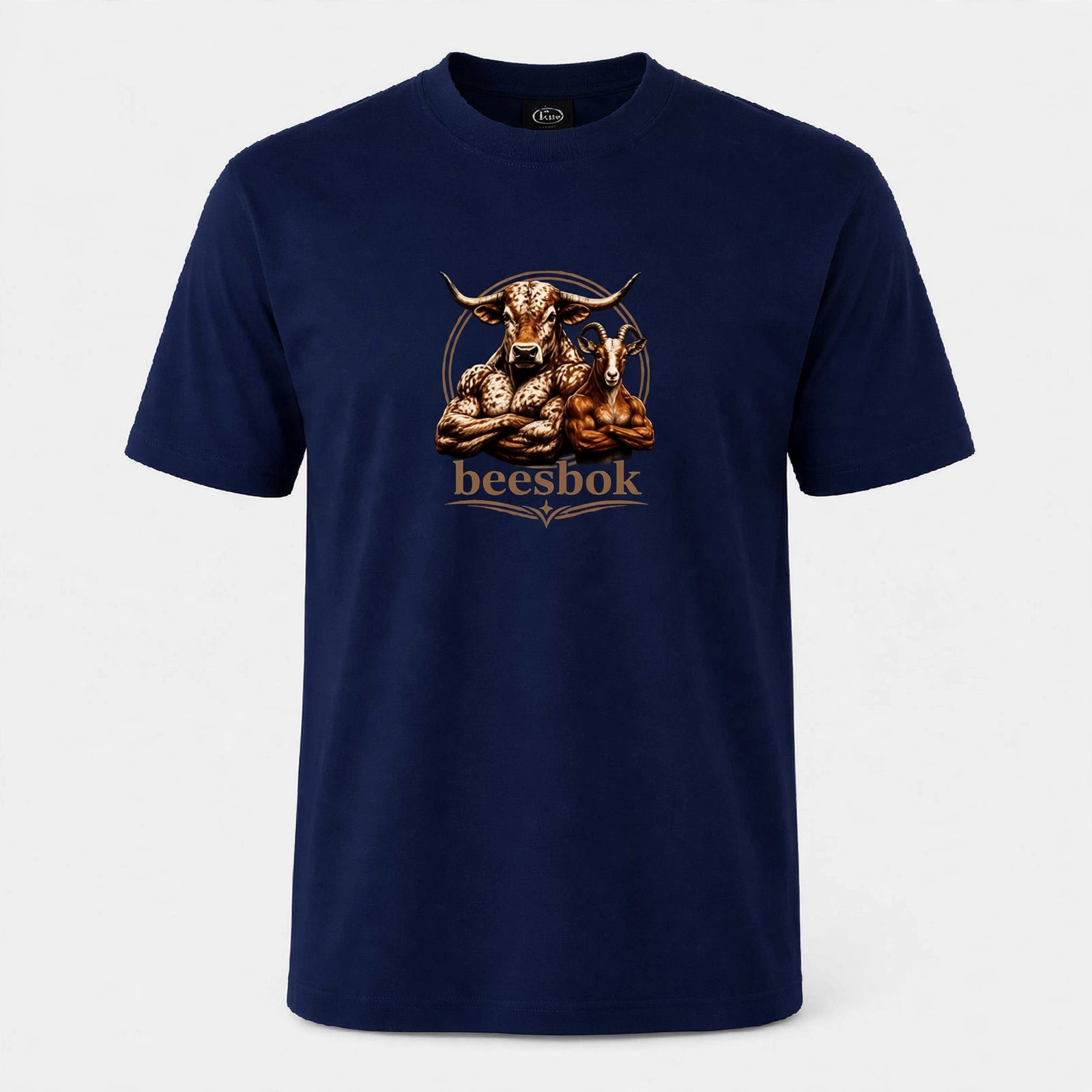 Mens beesbok Short Sleeve - Navy