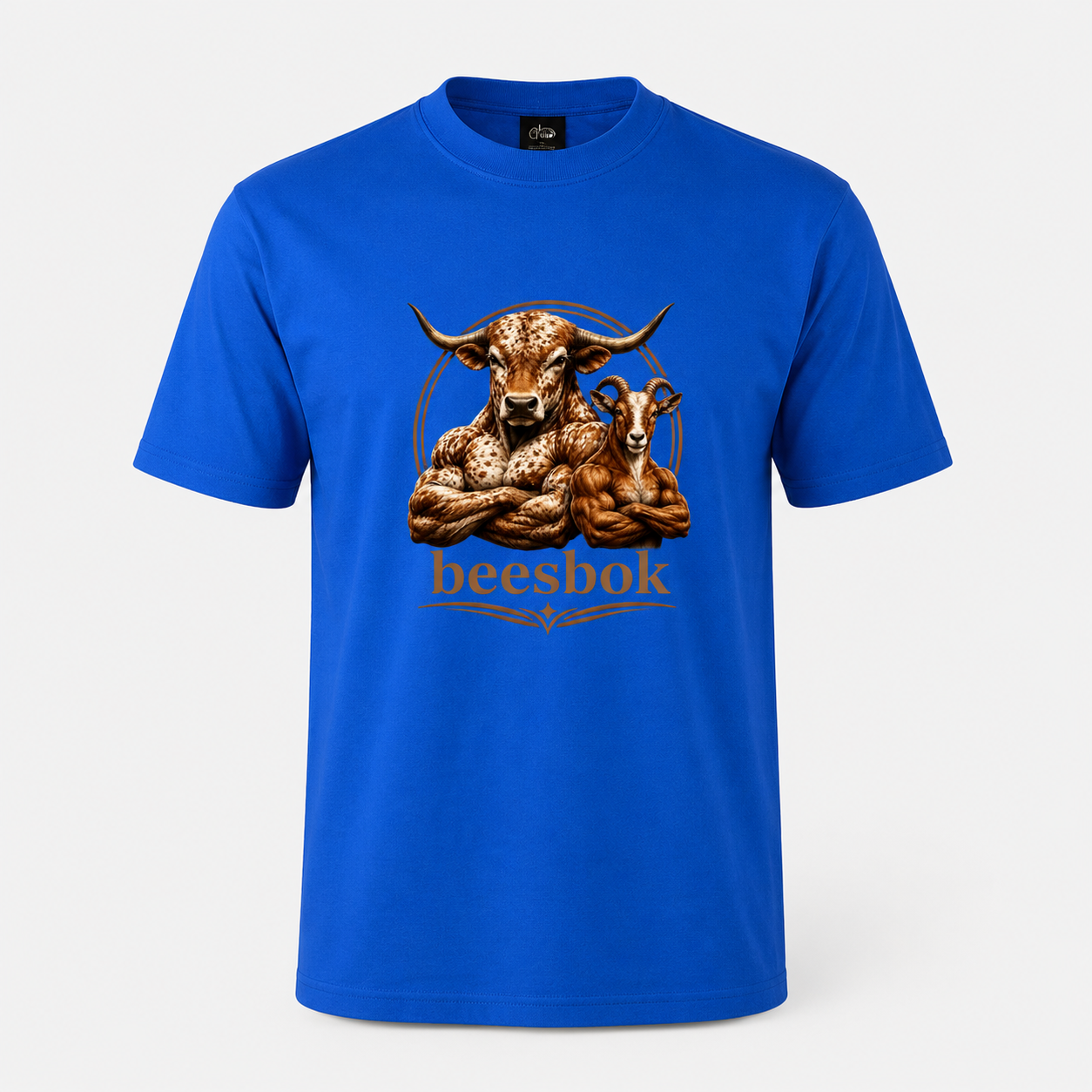 Mens beesbok Short Sleeve - Royal Blue