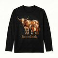 Mens beesbok Classic Long Sleeve Shirt -  Black