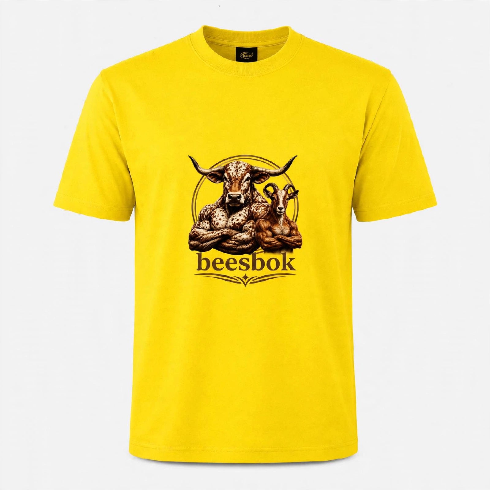 Mens beesbok Short Sleeve - Yellow