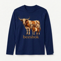 Mens beesbok Classic Long Sleeve Shirt - Navy