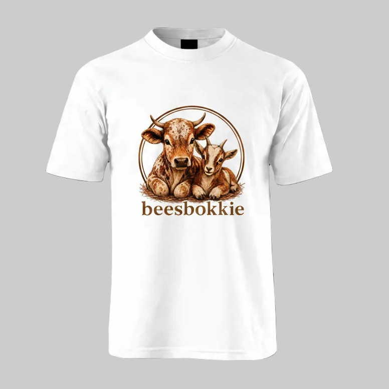 White kids beesbokkie tee